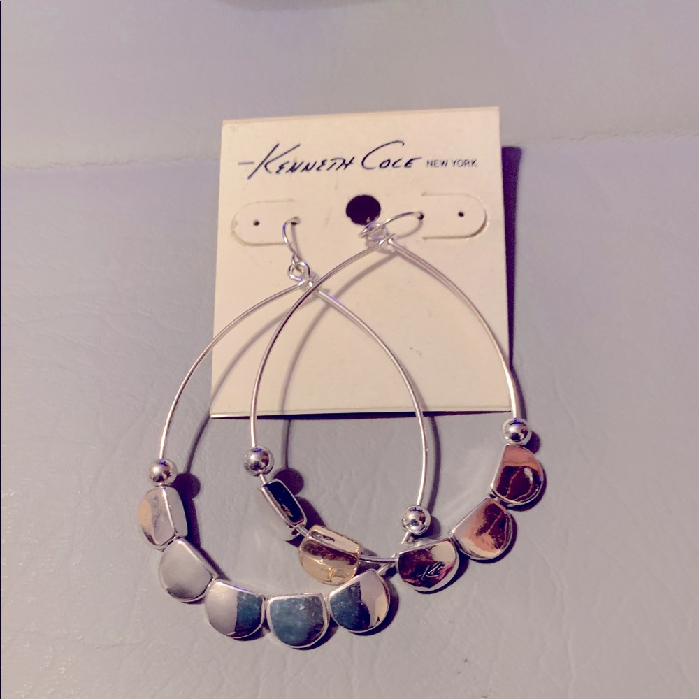 NWT Kenneth Cole Silver-tone earrings. Never worn.
